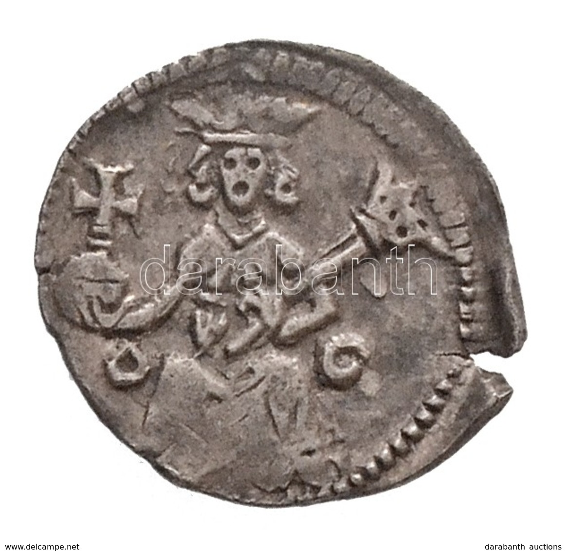 1290-1301. Denár Ag 'III. András' (0,34g) T:1-,2 Peremén Kis Rep. R! /  Hungary 1290-1301. Denar Ag 'Andrew III' (0,34g) - Non Classés