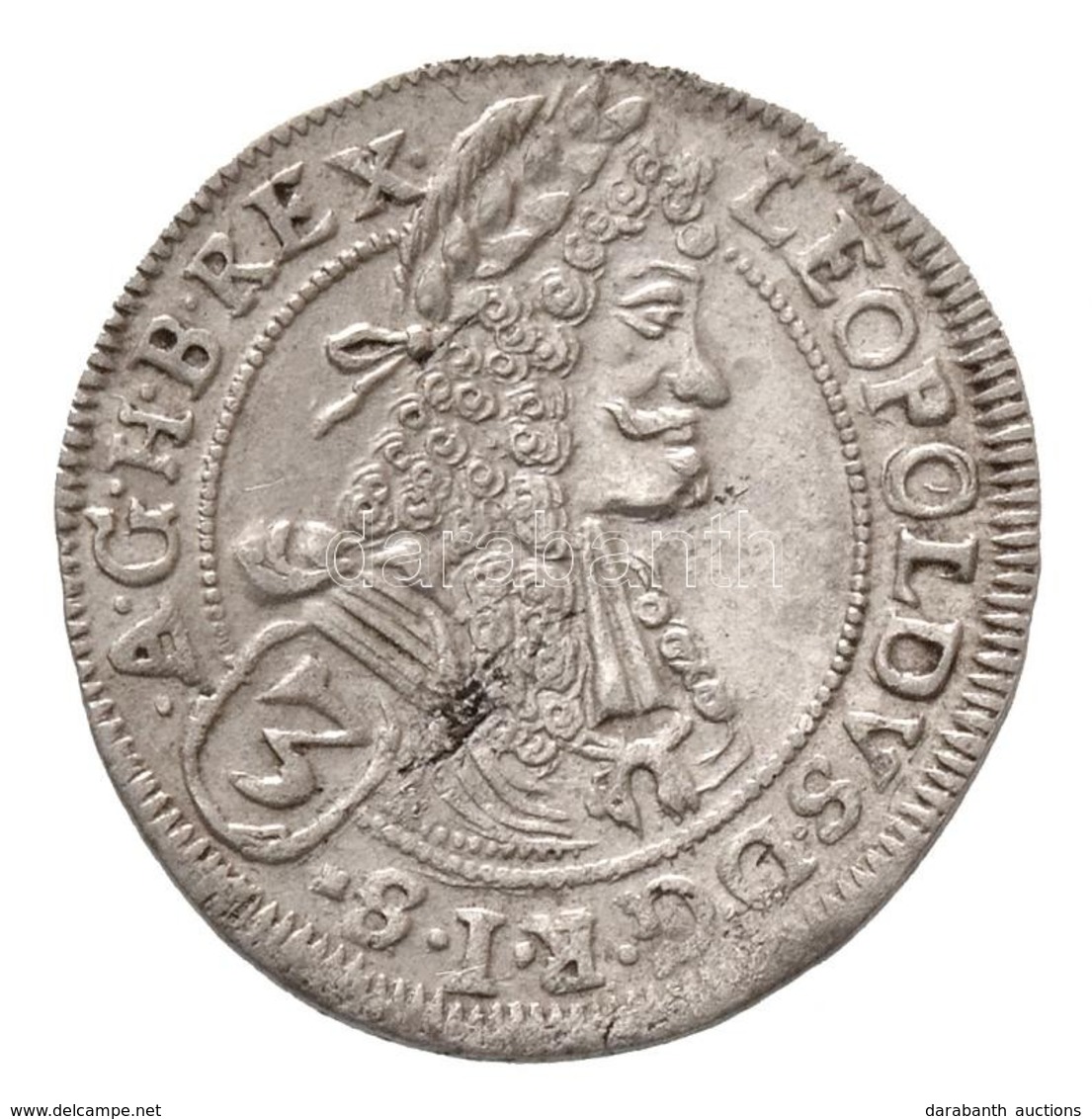 1696C-H 3kr Ag 'I. Lipót' Pozsony (1,52g) T:2 Patina / Hungary 1696C-H 3 Kreuzer Ag 'Leopold I' Bratislava (1,52g) C:XF  - Ohne Zuordnung