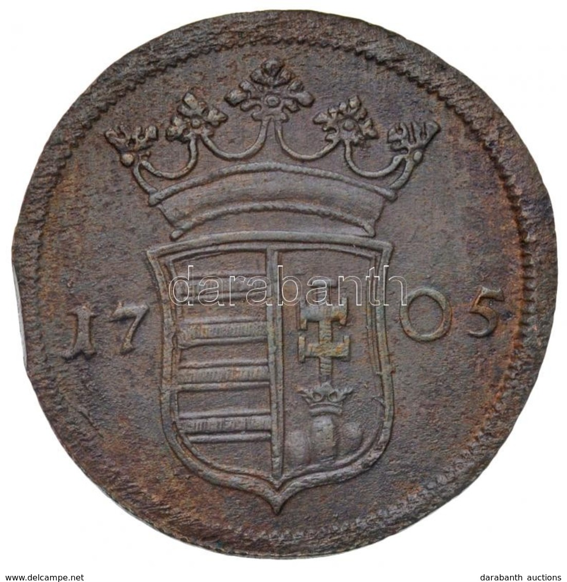 1705. X Poltura Cu 'II. Rákóczi Ferenc' (8,20g) Ki. T:2 /  Hungary 1705. X Poltura Cu 'Francis II Rákóczi' (8,20g) C:XF  - Non Classificati