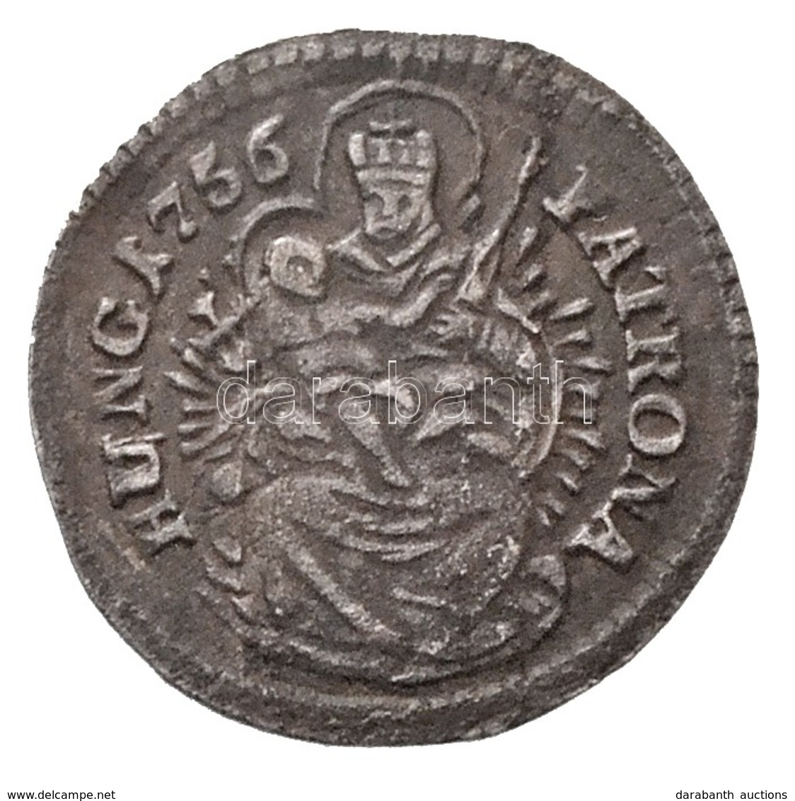 1756N-B Denár Ag 'Mária Terézia' (0,48g) T:1- / 
Hungary 1756N-B Denar Ag 'Maria Theresia' (0,48g) C:AU
Huszár: 1750., U - Ohne Zuordnung