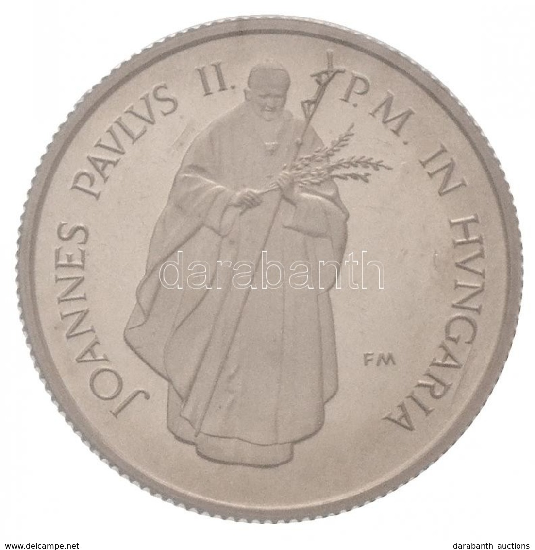 1991. 100Ft Cu-Ni 'II. János Pál Pápa Látogatása' Jelzett Próbaveret T:PP / Hungary 1991. 100 Forint Cu-Ni 'Pope John Pa - Non Classés