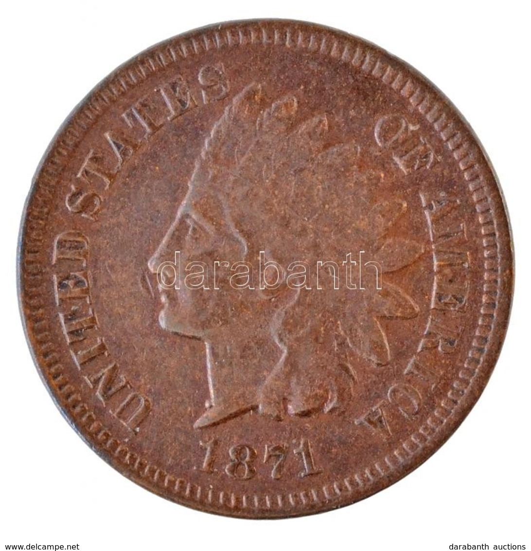 Amerikai Egyesült Államok 1871. 1c 'Indián Fej' T:2 / USA 1871. 1 Cent Br 'Indian Head' C:XF
Krause KM#90a - Non Classés