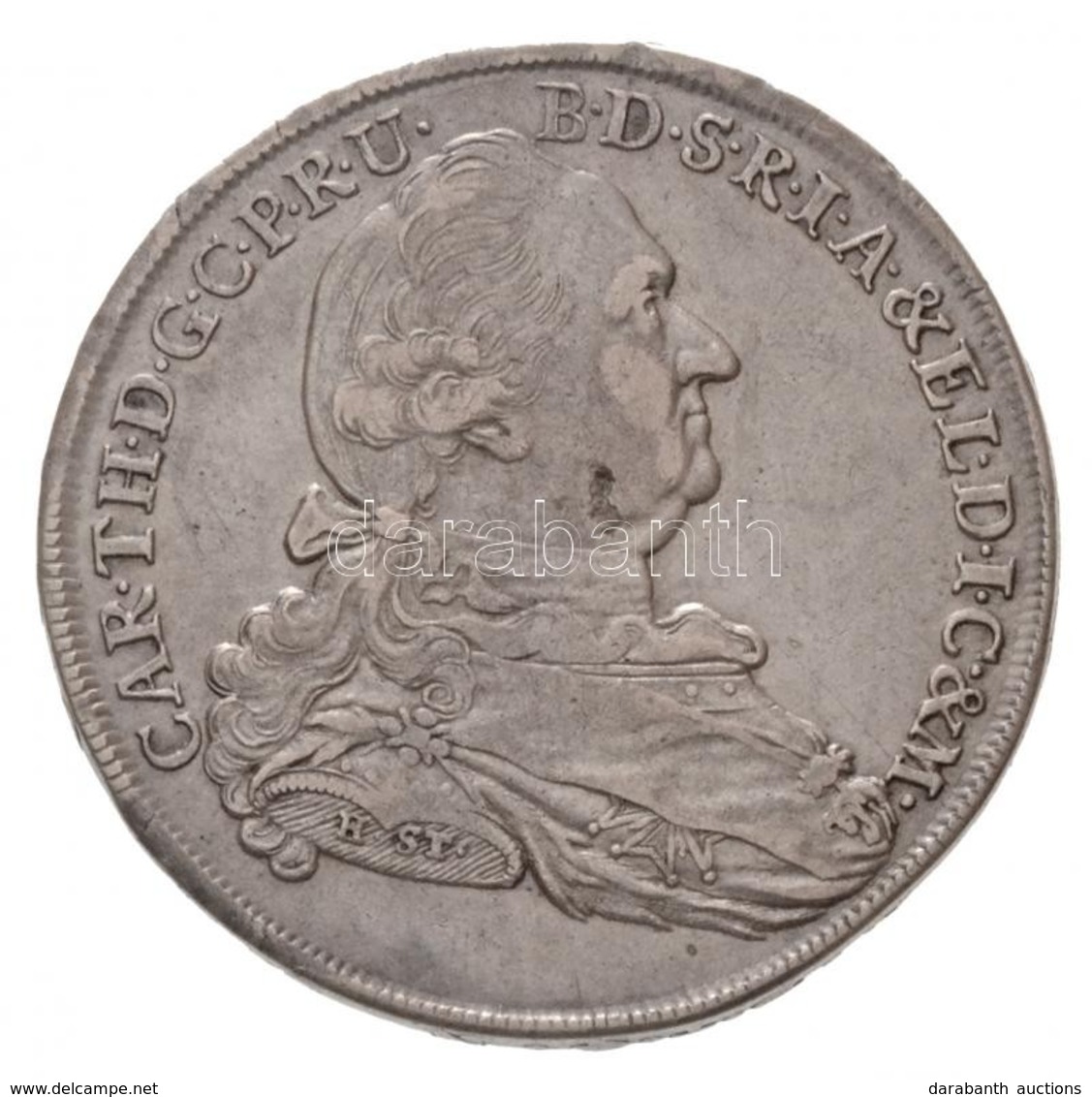 Német Államok / Bajorország 1778H-ST Tallér Ag 'Karl Theodor' (27,97g) T:2,2- Ph., ü. / 
German States / Bavaria 1778H-S - Non Classés