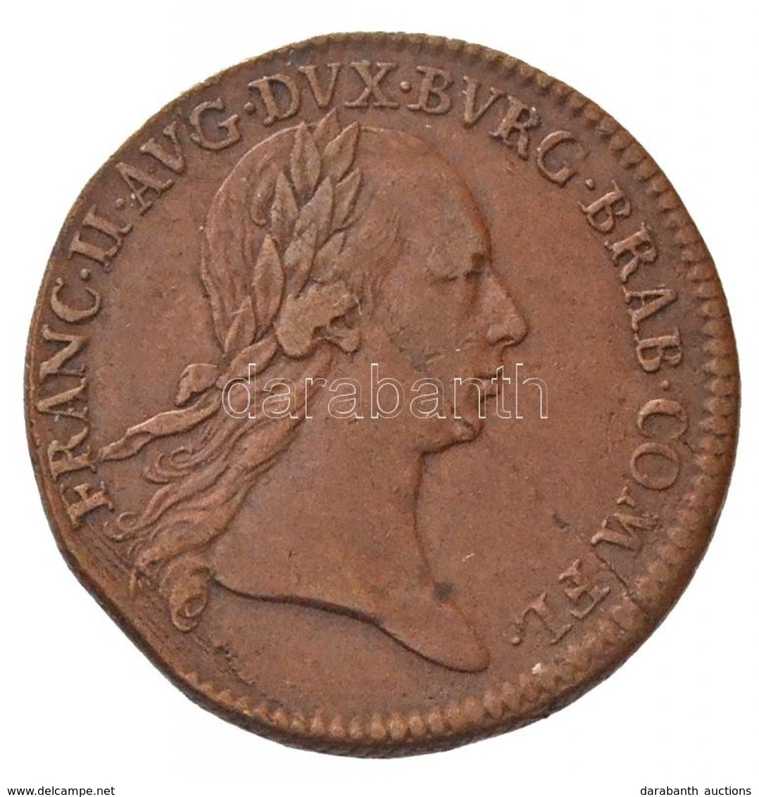 Osztrák Németalföld 1794. 'Brabant Hódolata II. Ferenc Császárnak' Br Zseton (3,57g/22mm) T:2 / 
Austrian Netherlands 17 - Non Classés