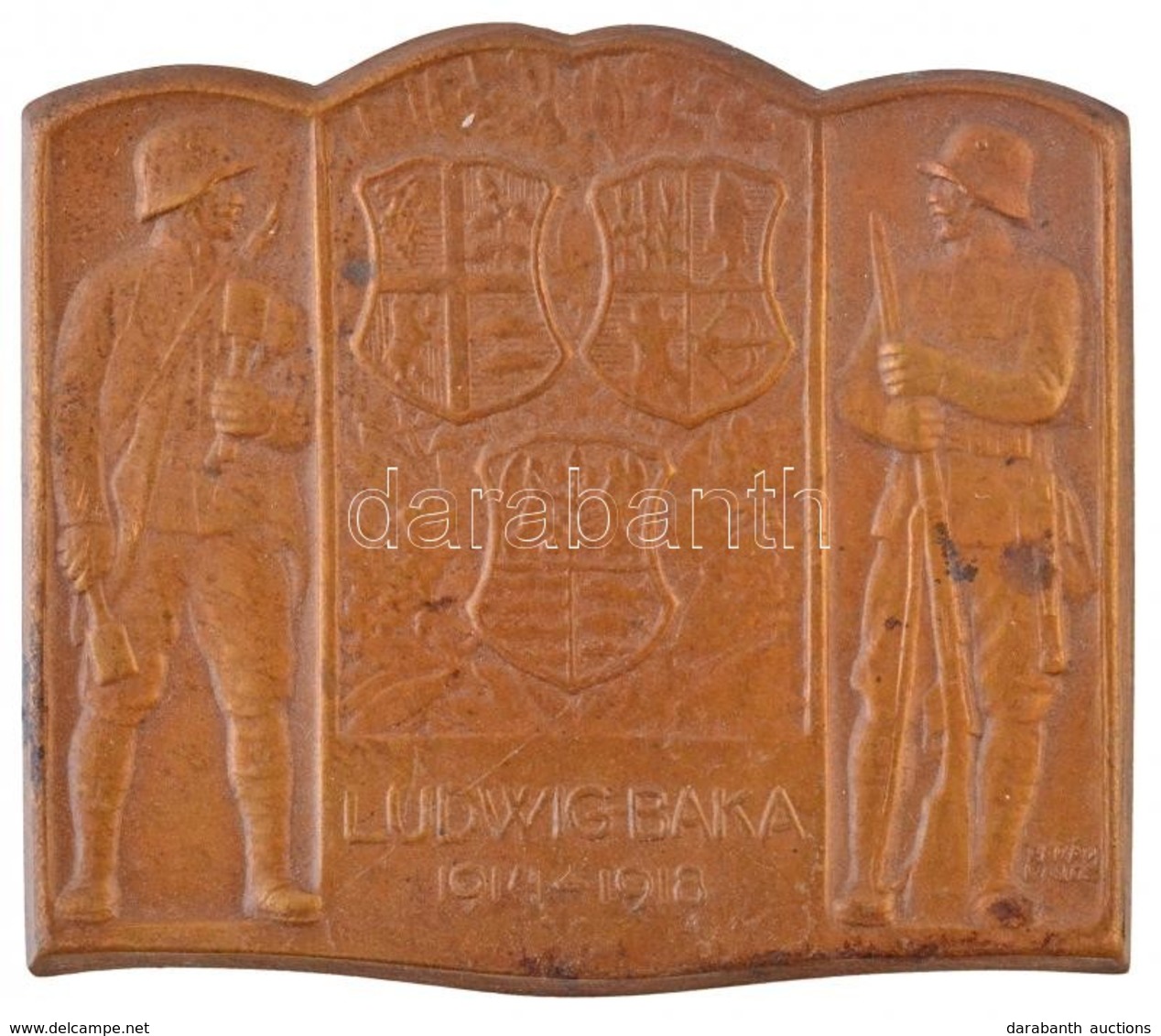 Osztrák-Magyar Monarchia 1918. 'Ludwig-baka 1914-1918' Br Jelvény, 'BERÁN LAJOS' Gyártói Jelzéssel (37x42mm) T:2 Cserélt - Non Classés