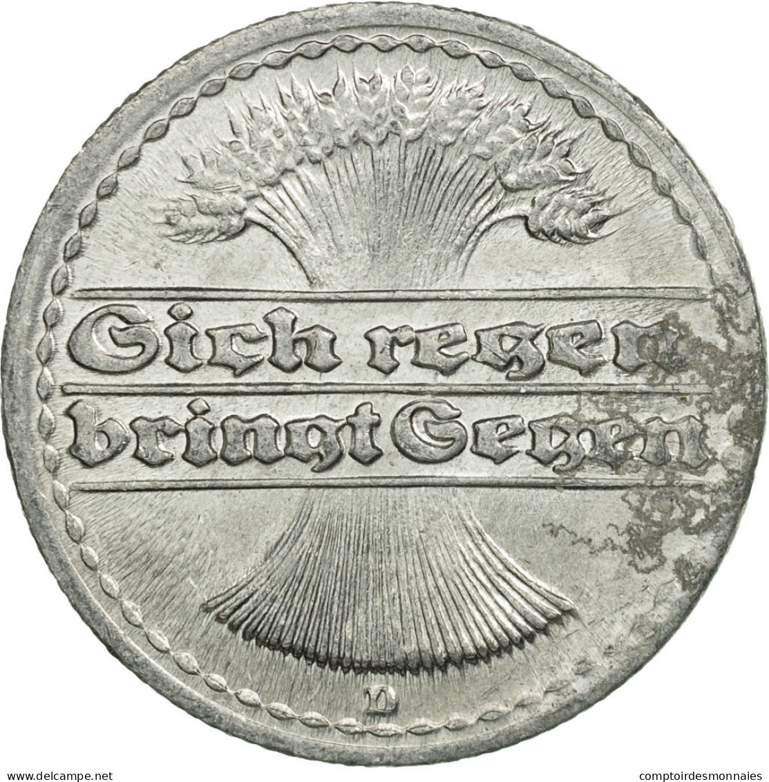 Monnaie, Allemagne, République De Weimar, 50 Pfennig, 1921, Munich, TTB - 50 Rentenpfennig & 50 Reichspfennig