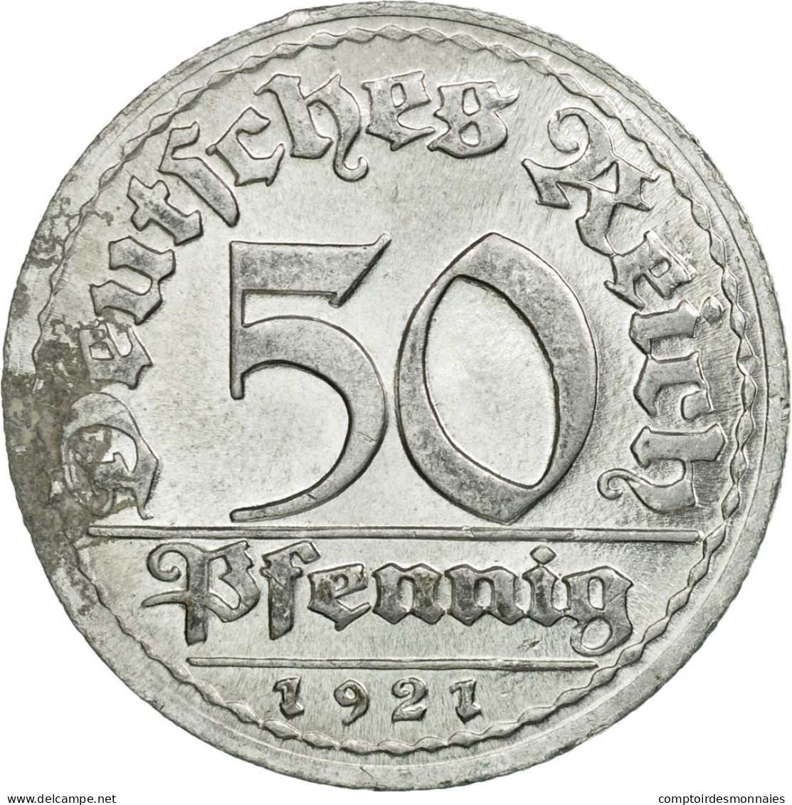 Monnaie, Allemagne, République De Weimar, 50 Pfennig, 1921, Munich, TTB - 50 Rentenpfennig & 50 Reichspfennig