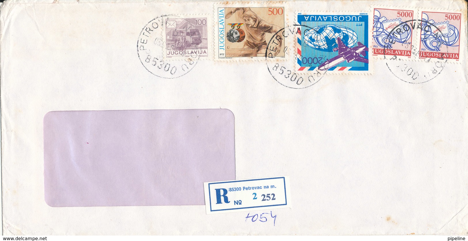 Yugoslavia Registered Cover Petrovac 3-5-1989 - Lettres & Documents