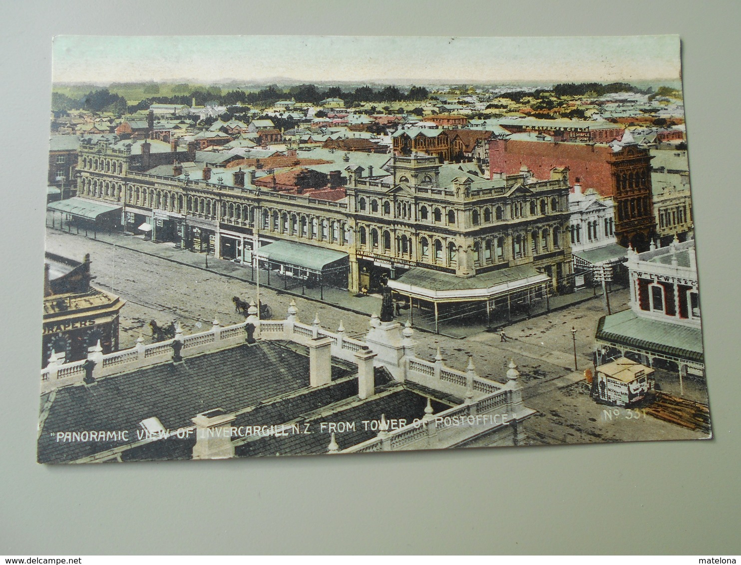 NOUVELLE ZELANDE PANORAMIC VIEW OF INVERCARGILL FROM TOWER OF POSTOFFICE - Nieuw-Zeeland