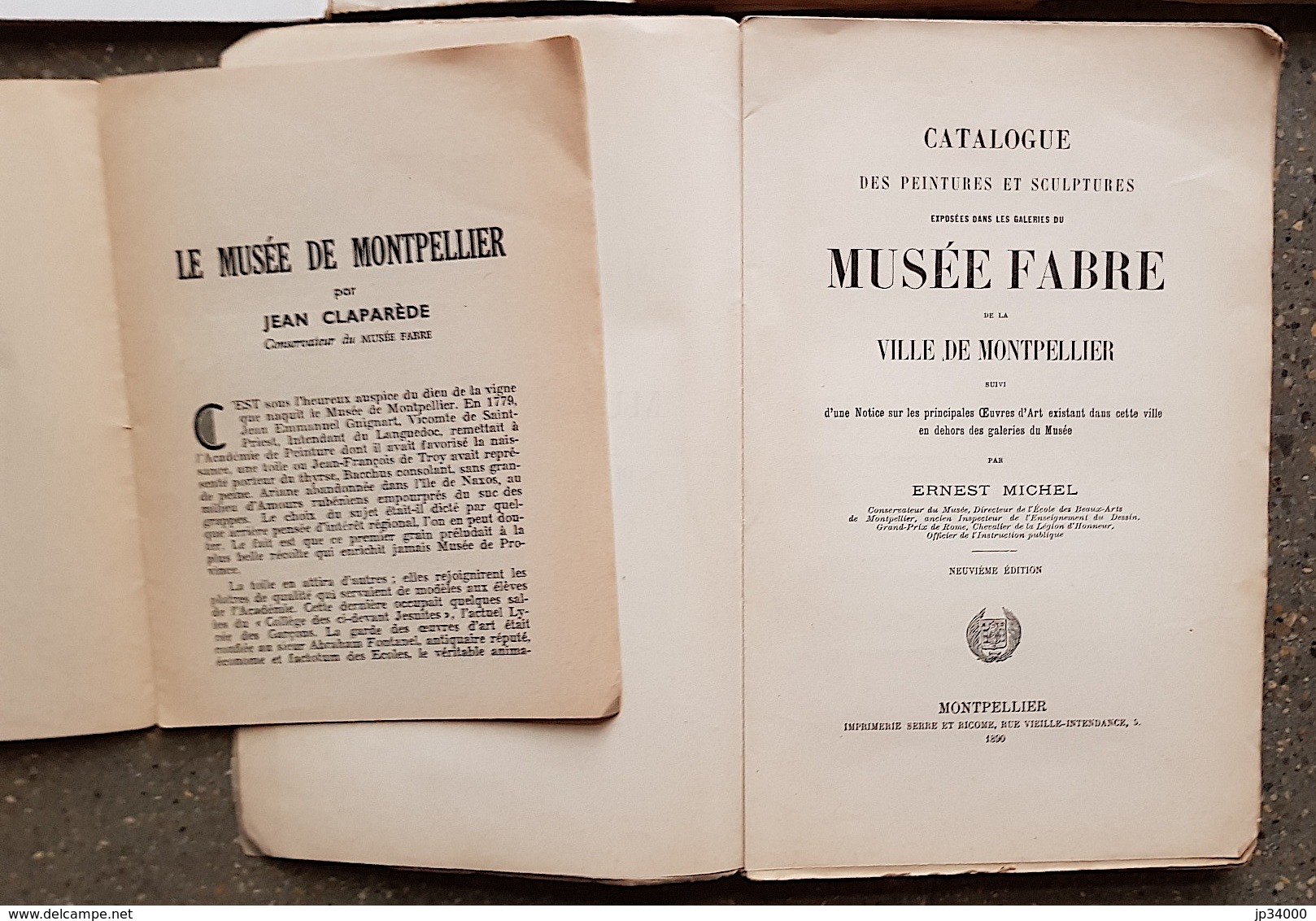 LOT De 8 Notices Des Tableaux Et Objets D'Art, Dessins, Et Sculptures Du Musée Fabre à Montpellier - Languedoc-Roussillon