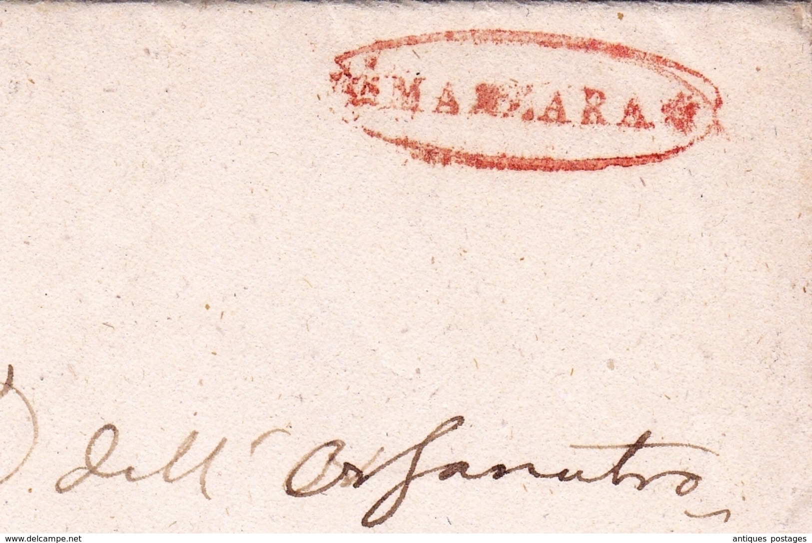 Lettre Sottitendenza Del Distretto Mazara Del Vallo 1853 Sicile Napoli Sicilia Trapani Santa Ninfa Italia  Real Servizio - Sicily