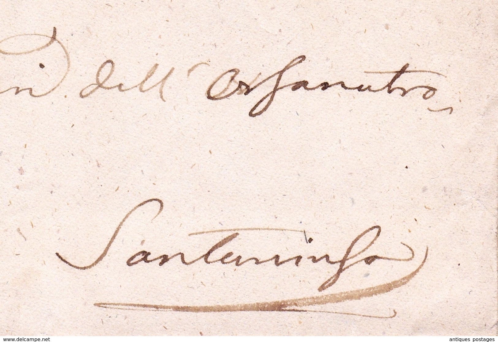 Lettre Sottitendenza Del Distretto Mazara Del Vallo 1853 Sicile Napoli Sicilia Trapani Santa Ninfa Italia  Real Servizio - Sicily