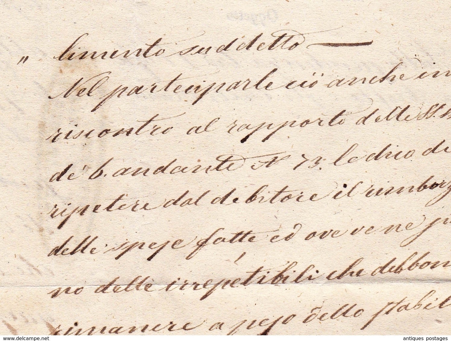 Lettre Sottitendenza Del Distretto Mazara del Vallo 1853 Sicile Napoli Sicilia Trapani Santa Ninfa Italia  Real Servizio