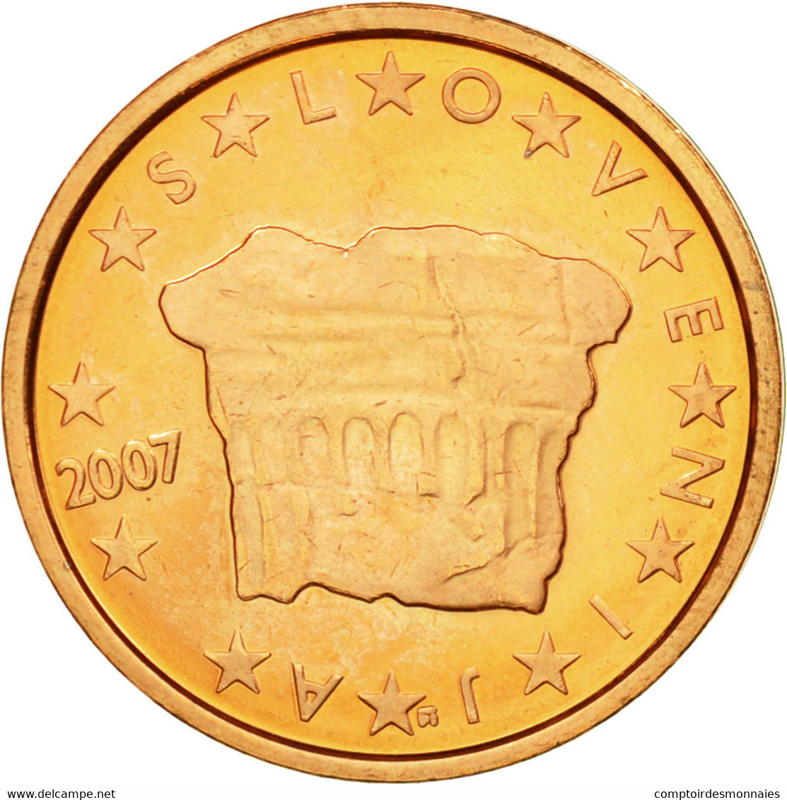 Slovénie, 2 Euro Cent, 2007, SUP, Copper Plated Steel, KM:69 - Slovenië