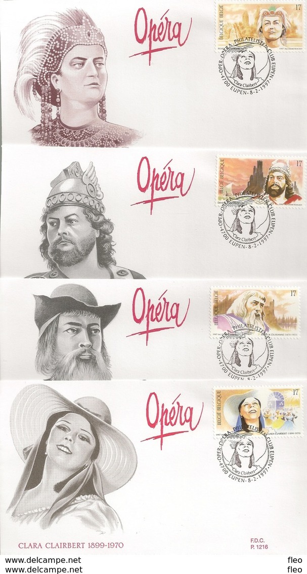 BELG.1997 2686 2687 2688 & 2689  FDC's (Eupen) : "Opera" - 1991-2000