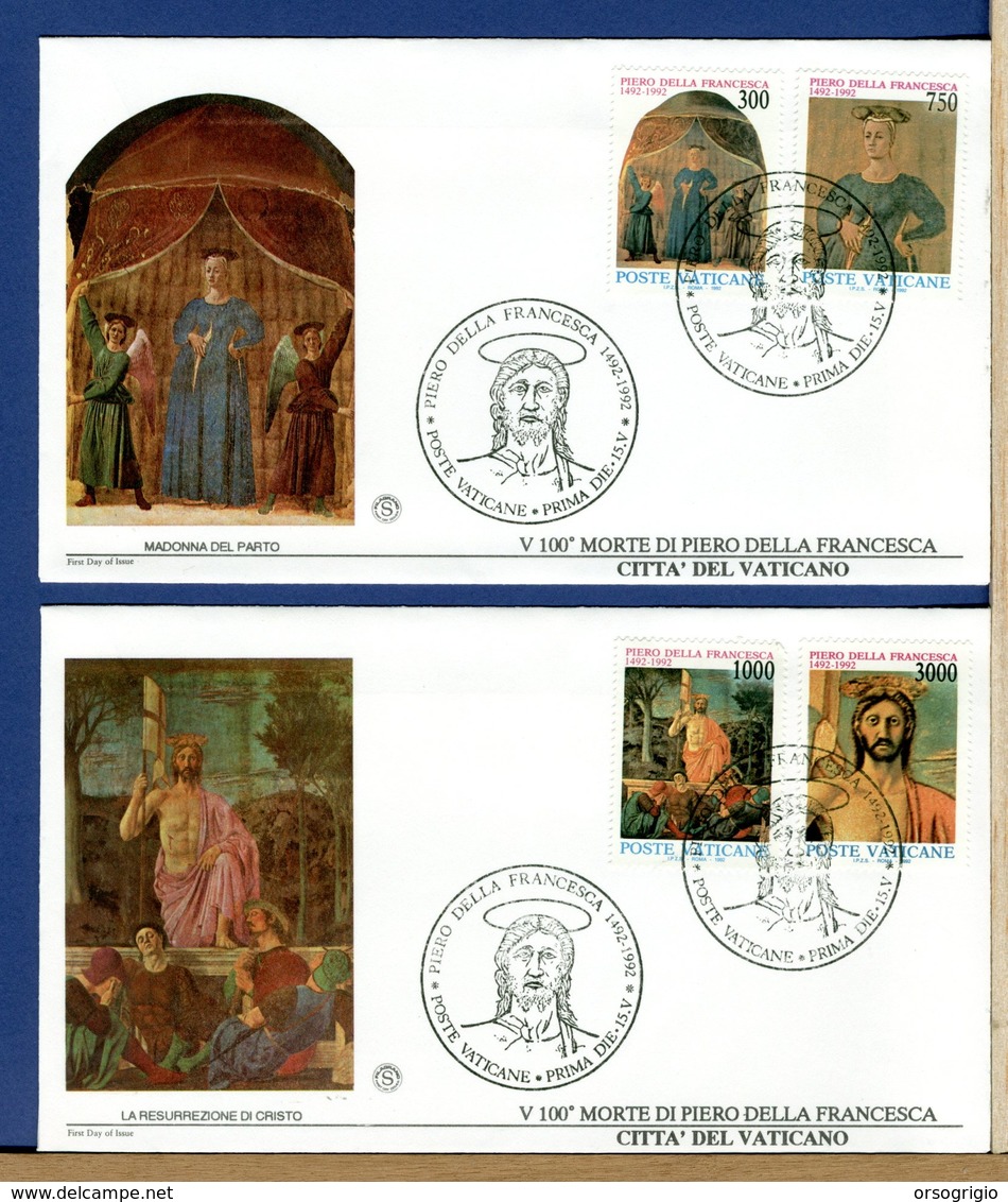 VATICANO - FDC 1992 -   PIERO DELLA FRANCESCA - FDC