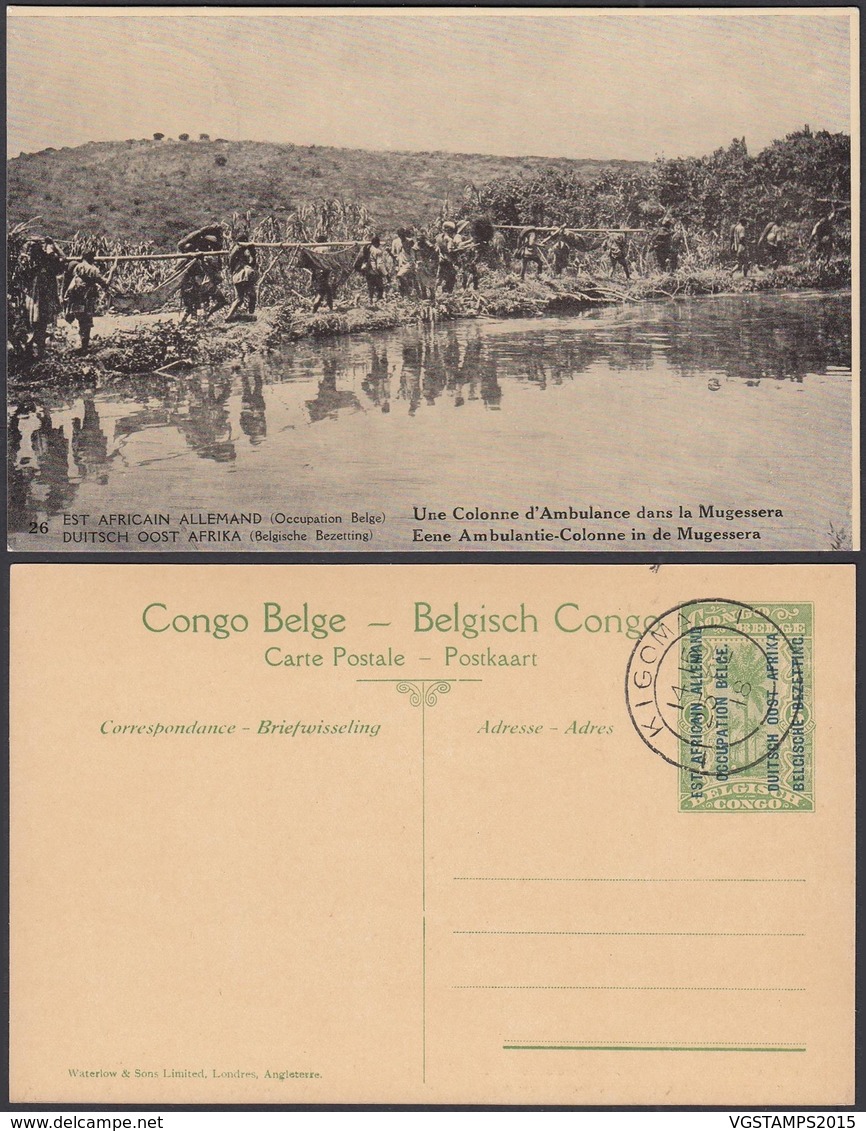 Congo Belge 1918 - Entier Postal Nr. 26 - Est Africain Allemand-Occupation Belge-Mugessera. Ref. (DD)  DC0315 - Belgian Congo