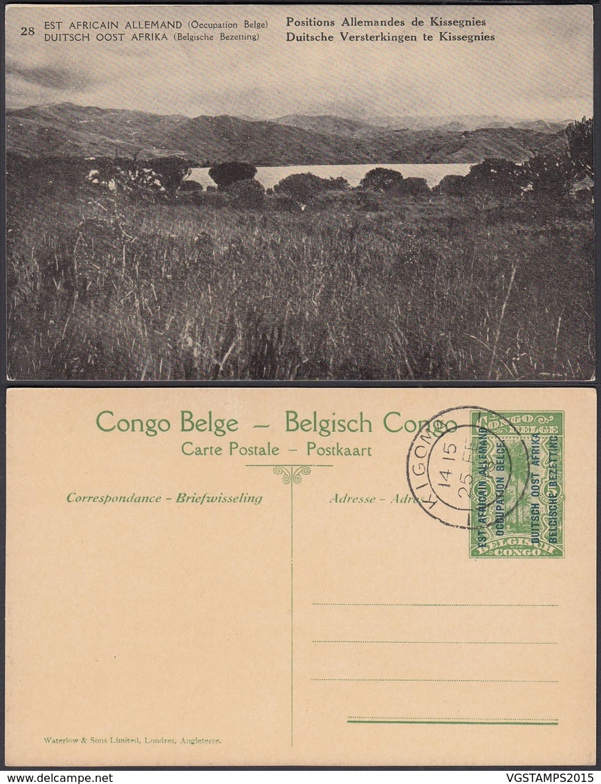 Congo Belge 1918 - Entier Postal Nr. 28 - Est Africain Allemand-Occupation Belge-Kissegnies. Ref. (DD)  DC0317 - Belgian Congo