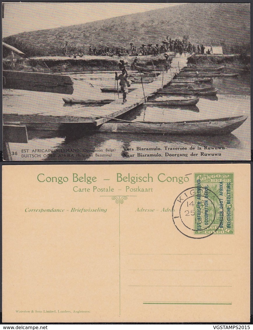 Congo Belge 1918 - Entier Postal Nr. 36 - Est Africain Allemand-Occupation Belge- Ruwuwu. Ref. (DD)  DC0325 - Belgisch-Congo