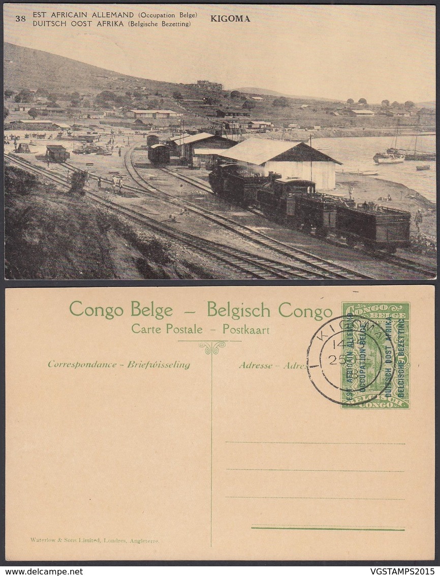 Congo Belge 1918 - Entier Postal Nr. 38 - Est Africain Allemand-Occupation Belge- Kigoma. Ref. (DD)  DC0327 - Belgisch-Congo