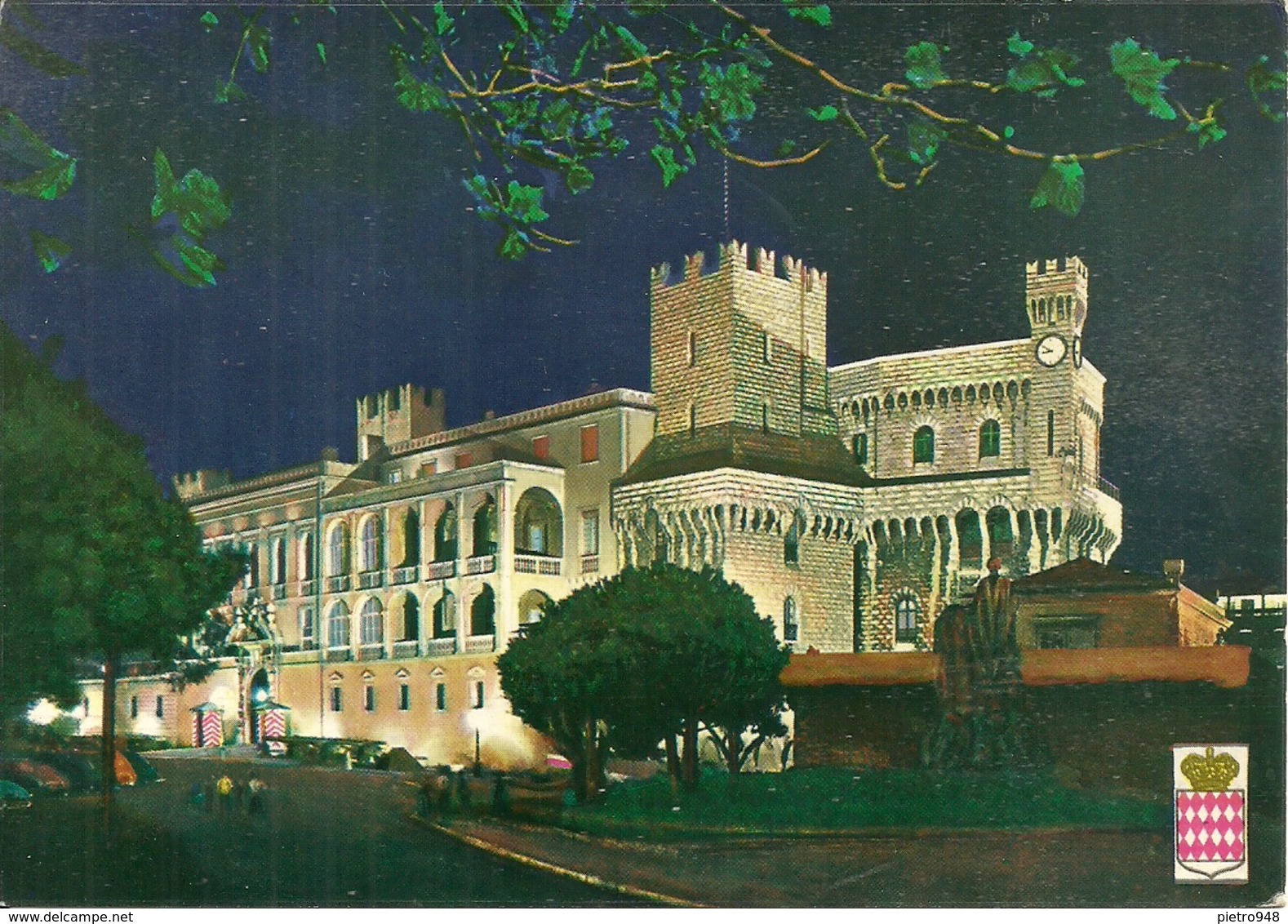 Principaute De Monaco, Montecarlo, Place Du Palais, Palais Du Prince De Nuit, By Night, Notturno - Palazzo Dei Principi