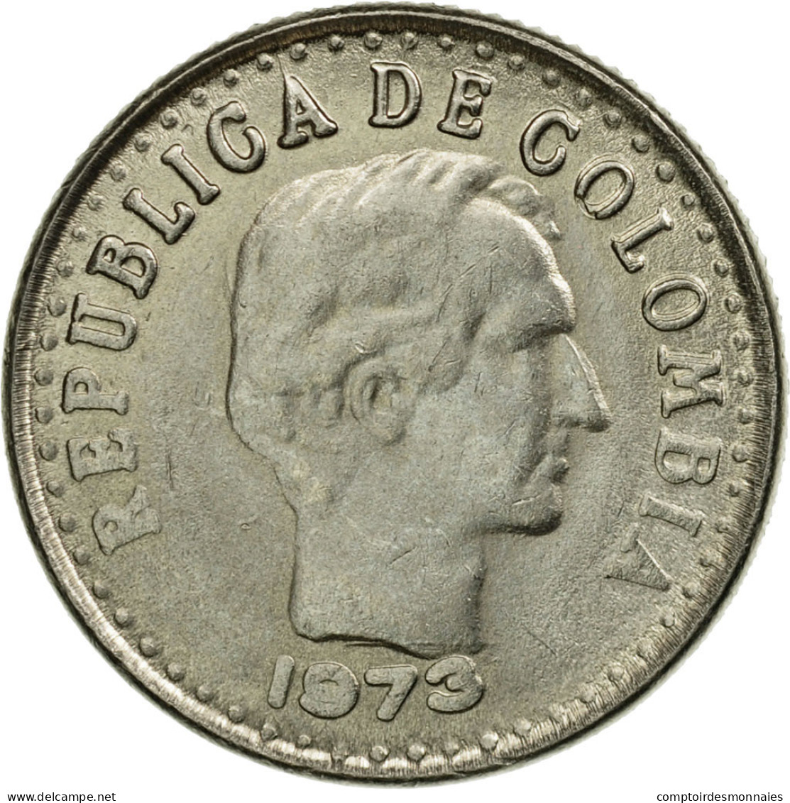 Monnaie, Colombie, 10 Centavos, 1973, TTB, Nickel Clad Steel, KM:253 - Colombie