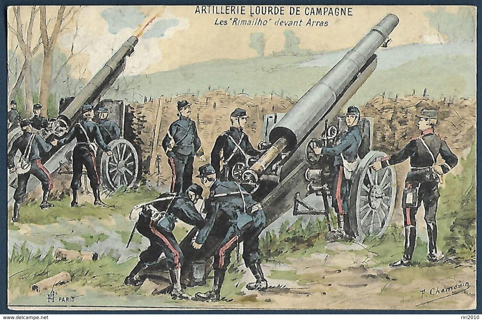 France - Artillerie Lourde De Campagne - Les 'Rimailho' Devant Arras. - Guerre 1914-18