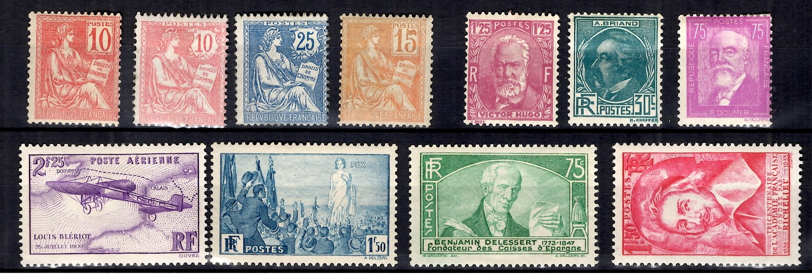 France Petite Collection Neufs * 1900/1935. Bonnes Valeurs. B/TB. A Saisir! - Collections