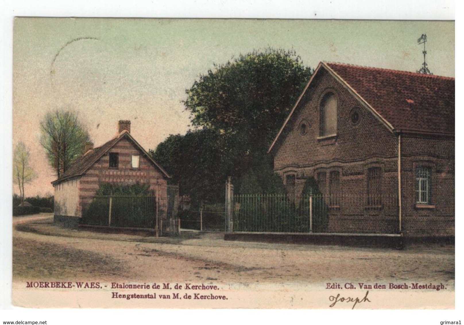 MOERBEKE-WAES. Hengstenstal Van M. De Kerchove - Moerbeke-Waas