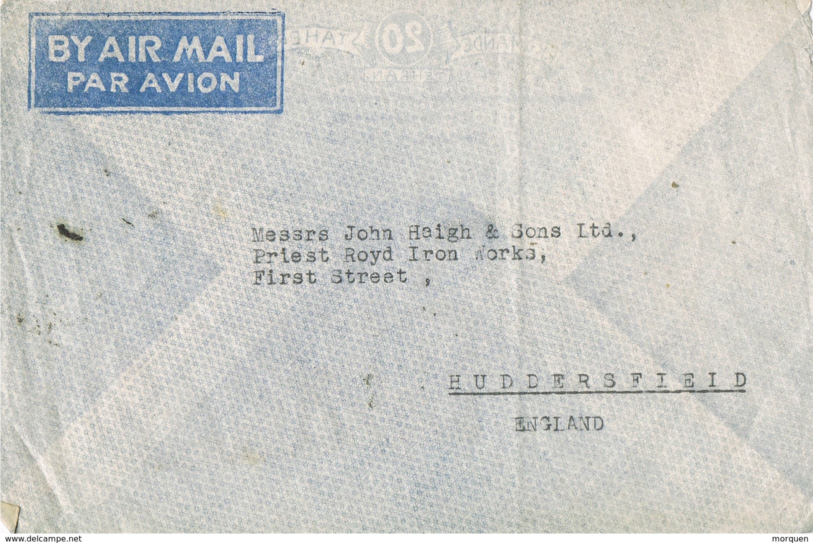 30275. Carta Aerea TEHERAN (Iran) 1944. Sha Persia - Irán