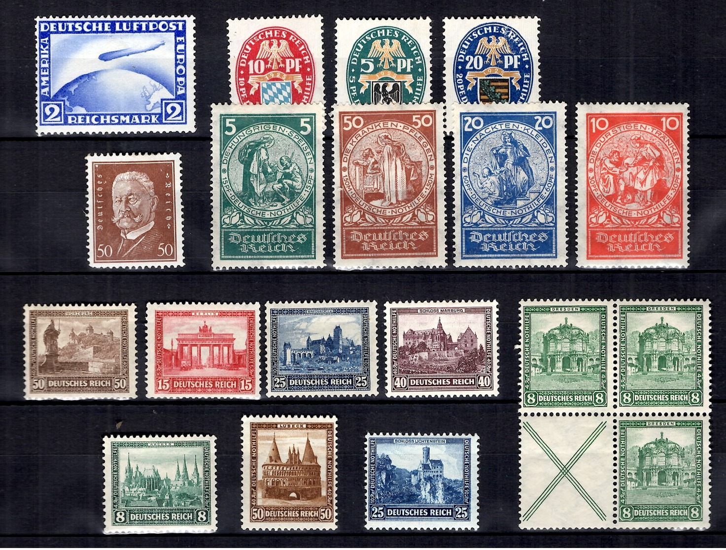 Allemagne/Reich Belle Petite Collection Neufs * 1924/1932. Bonnes Valeurs. B/TB. A Saisir! - Sammlungen