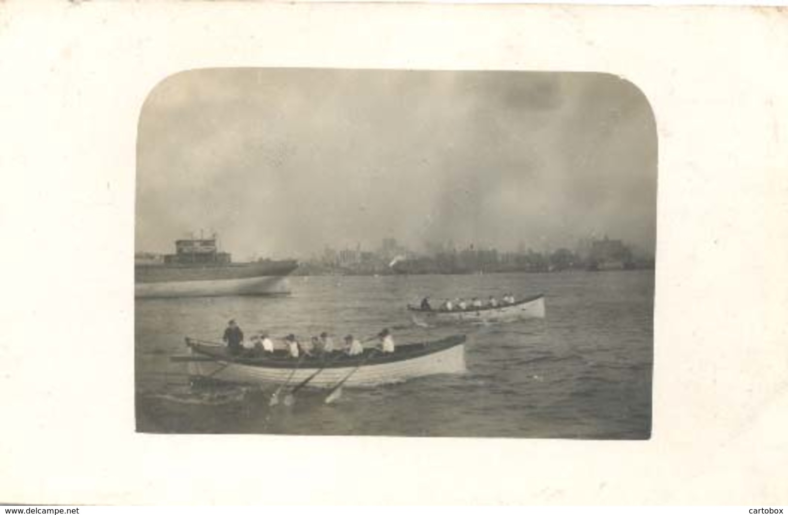 Roeiwedstrijd , Rowing Game / Match / Contest (Originele Fotokaart / Real Photo PostCard / RPPC ) 2 X Scan - Roeisport