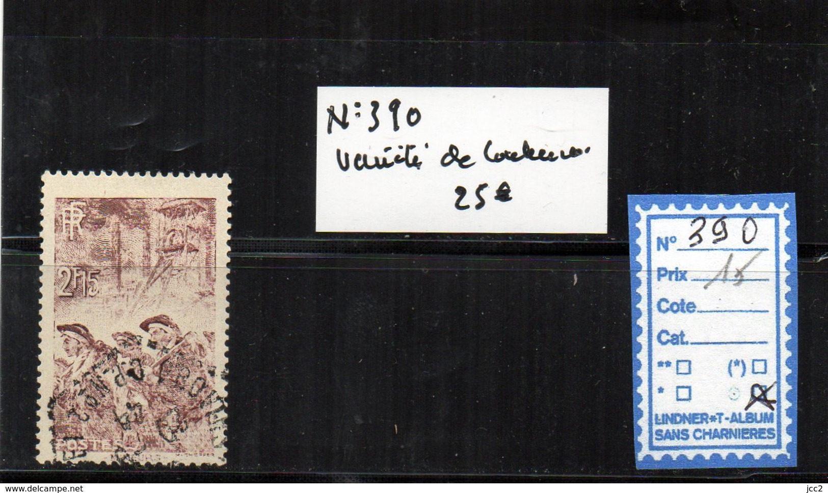 390 Oblitéré -  Couleur Trés Clair - Used Stamps