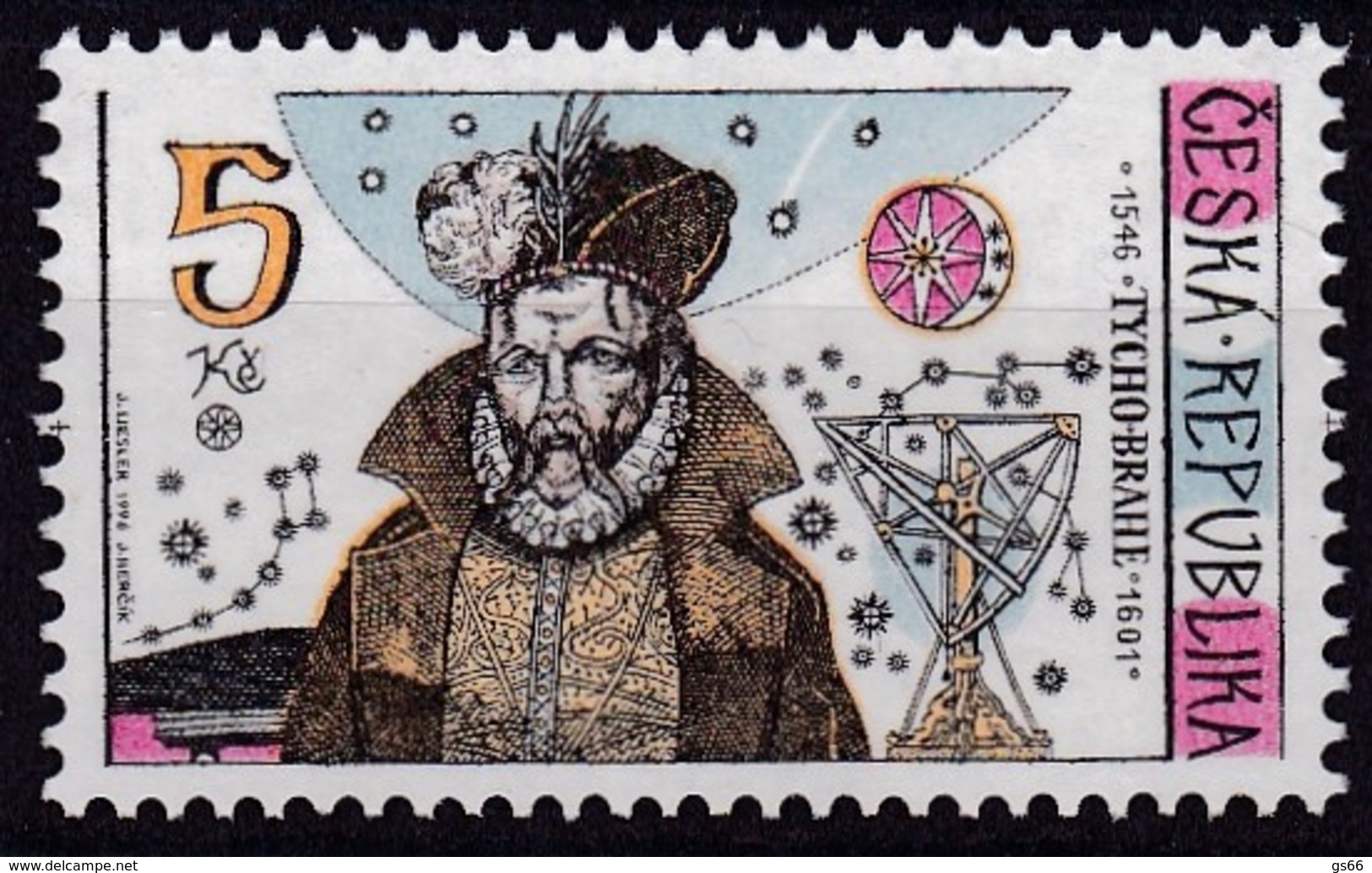 1996,  Tschechische Republik,Ceska 126, Tycho Brahe. MNH ** - Ungebraucht