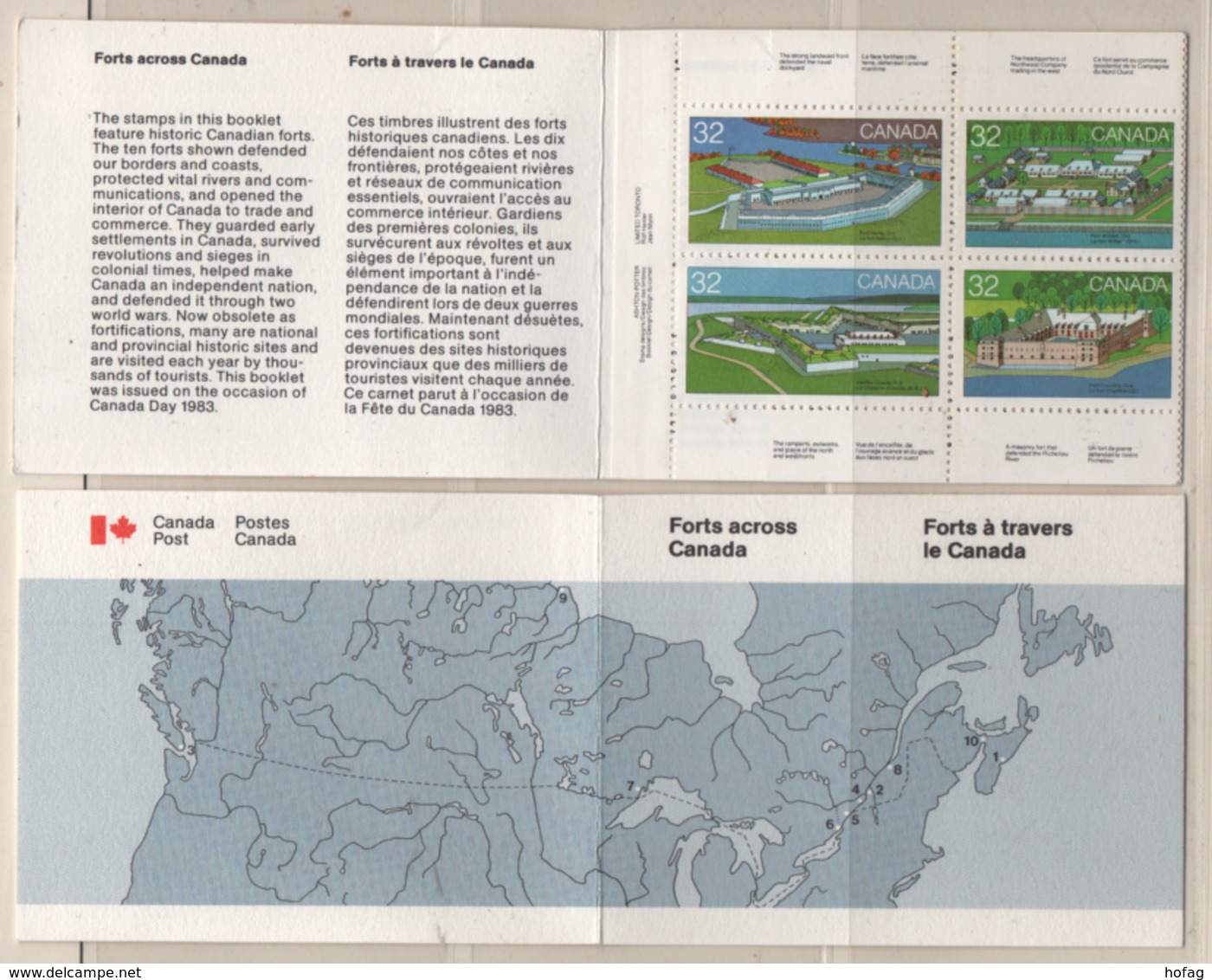 Kanada 1983 Markenheftchen 86 MiNr.: HB106 "Forts" Postfrisch; Canada Booklet MNH - Cuadernillos Completos