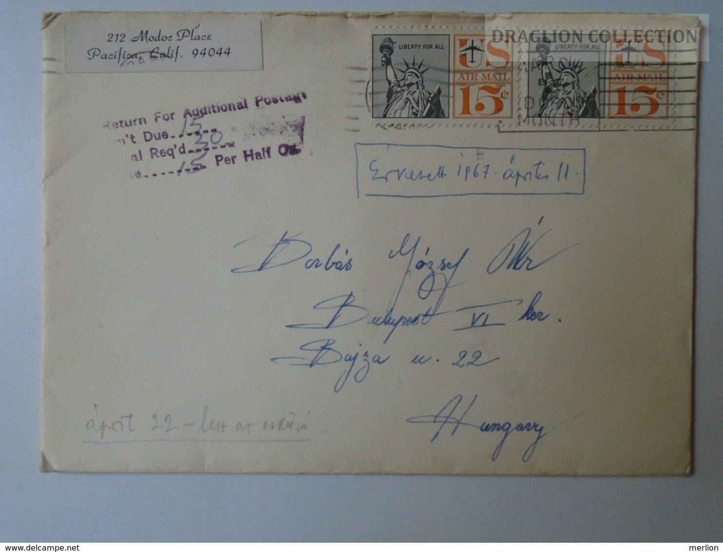 ZA106.4 US  Postage Due  -California  Millbrae 1967 - Other & Unclassified