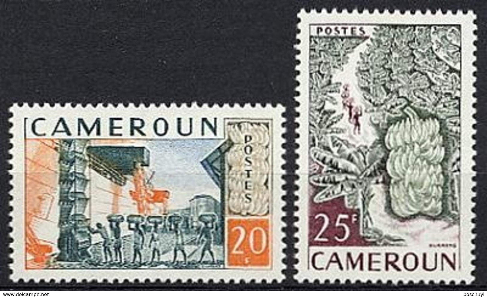 Cameroun, 1959, Agriculture, Banana Production, MNH, Michel 320-321 - Autres & Non Classés