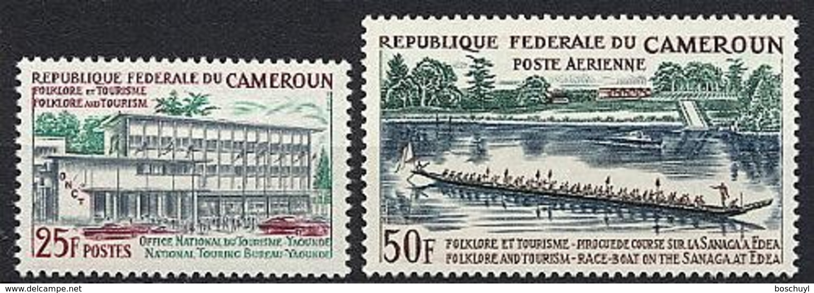 Cameroun, 1965, Tourism, Boat, MNH, Michel 444-445 - Camerun (1960-...)