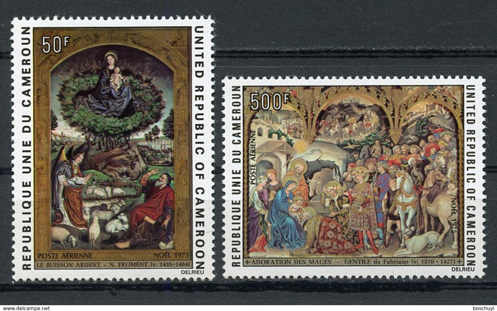 Cameroun, 1975, Christmas Paintings, Art, MNH, Michel 814-815 - Cameroun (1960-...)