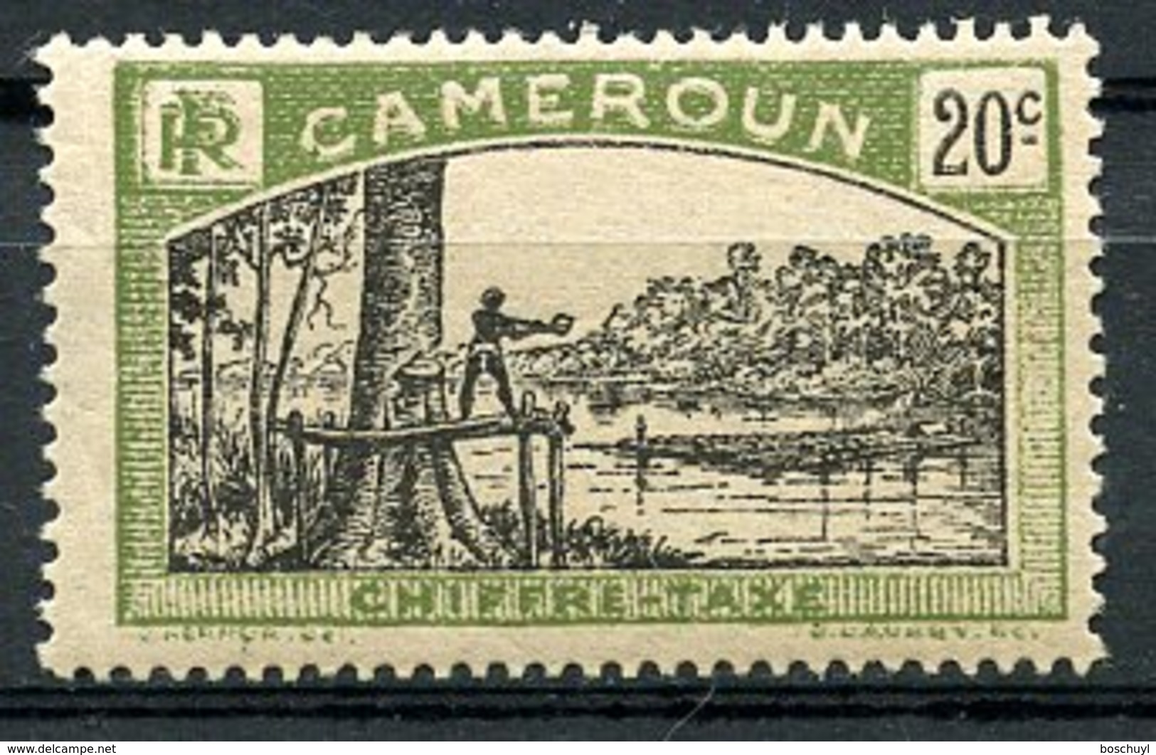 Cameroun, 1925, Lumberjack, Postage Due, 20 C., MH, Michel 6 - Autres & Non Classés