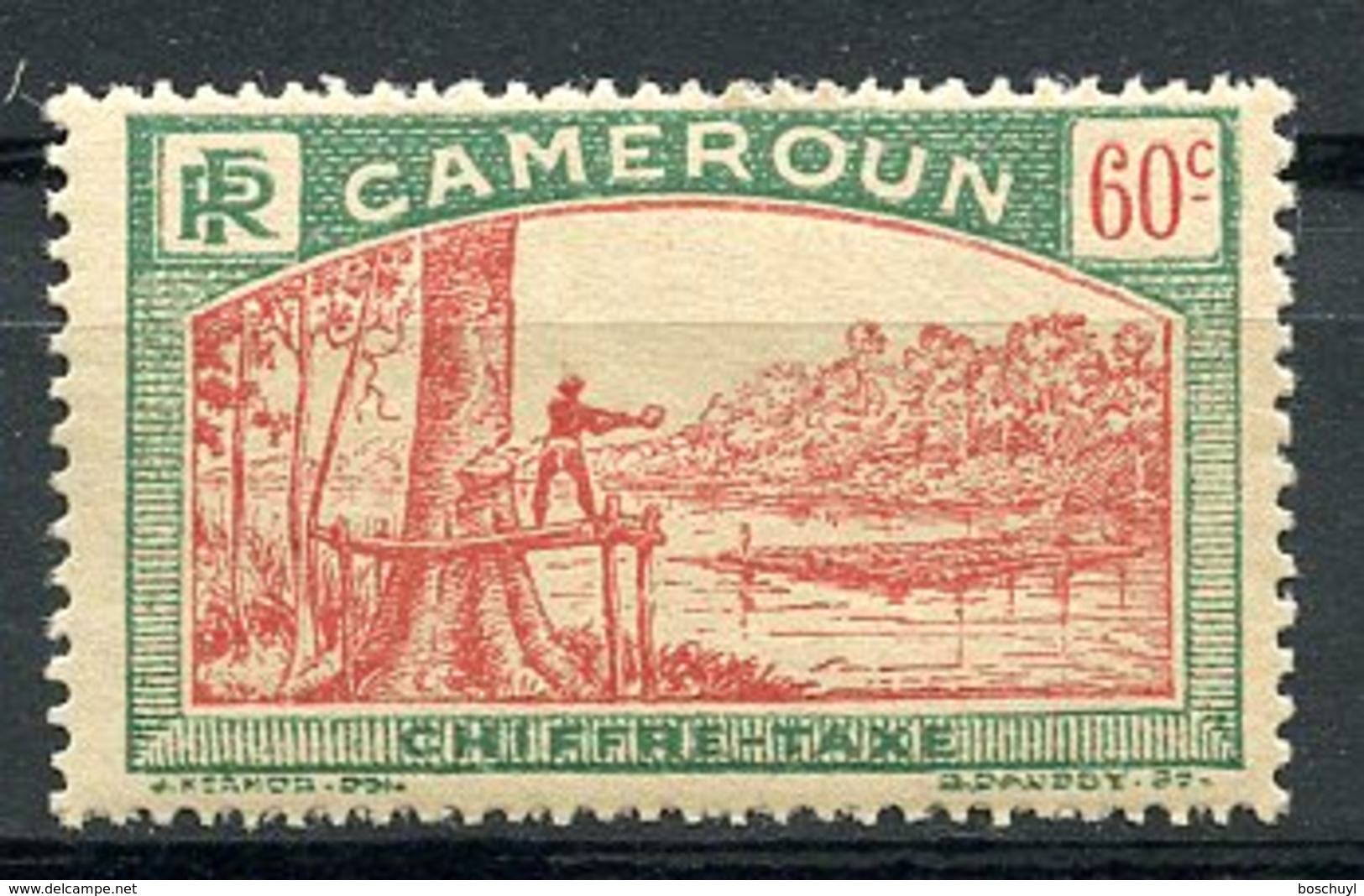 Cameroun, 1925, Lumberjack, Postage Due, 60 C., MH, Michel 10 - Other & Unclassified