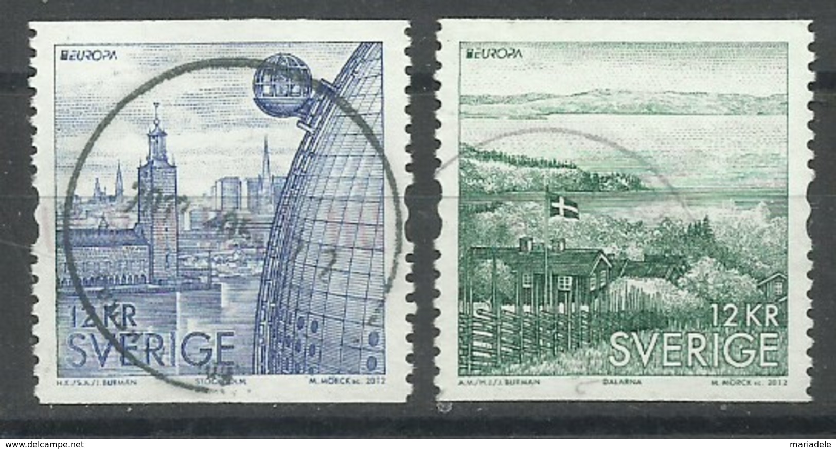 Svezia 2012, Europa (o), Serie Completa - Used Stamps