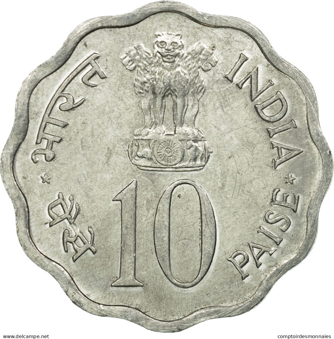 Monnaie, INDIA-REPUBLIC, 10 Paise, 1976, TTB, Aluminium, KM:30 - Inde