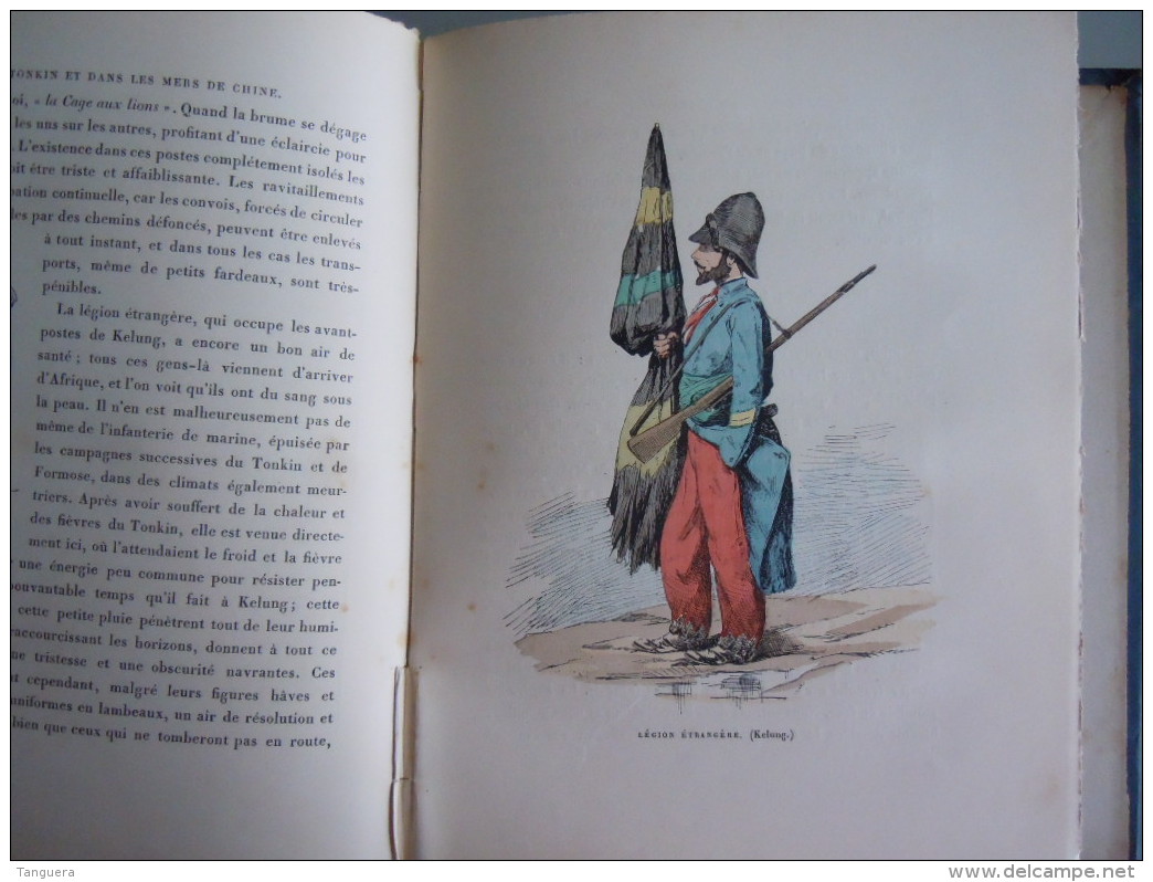 AU TONKIN et dans LES MERS de CHINE Souvenirs et Croquis 1886 M Rollet de l'Isle  CHINA BOOK