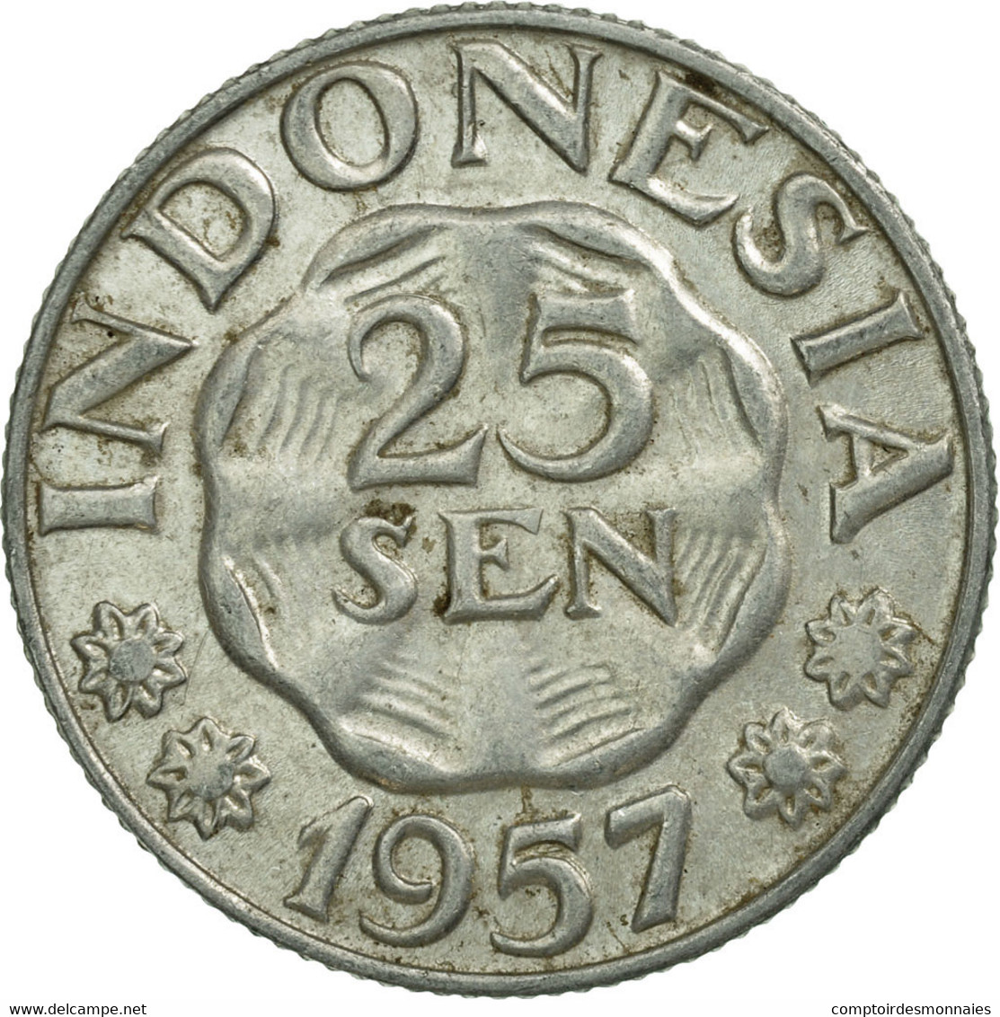Monnaie, Indonésie, 25 Sen, 1957, TTB, Aluminium, KM:11 - Indonésie