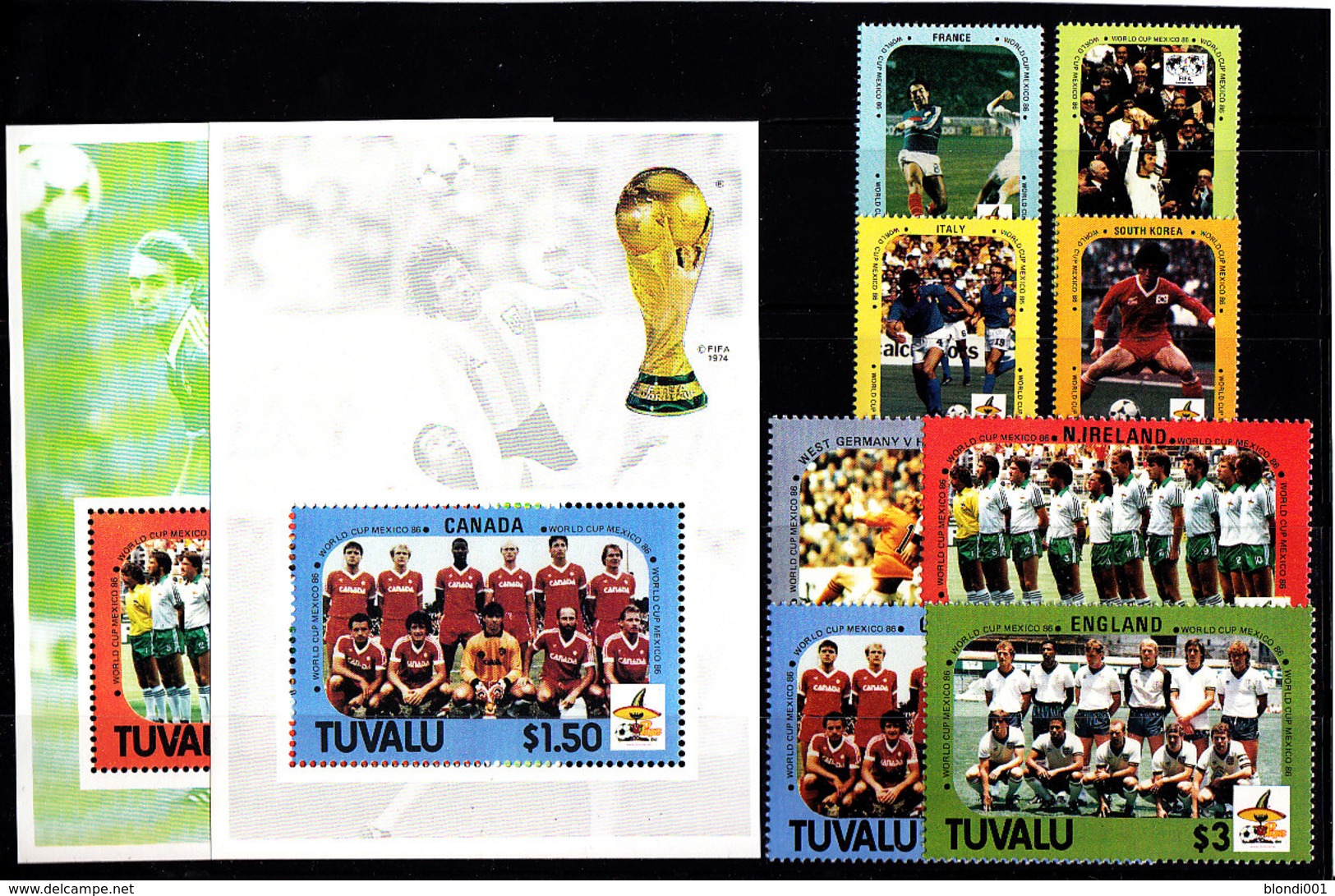 Soccer World Cup 1986 - TUVALU - 2 S/S+Set MNH - 1986 – Mexico