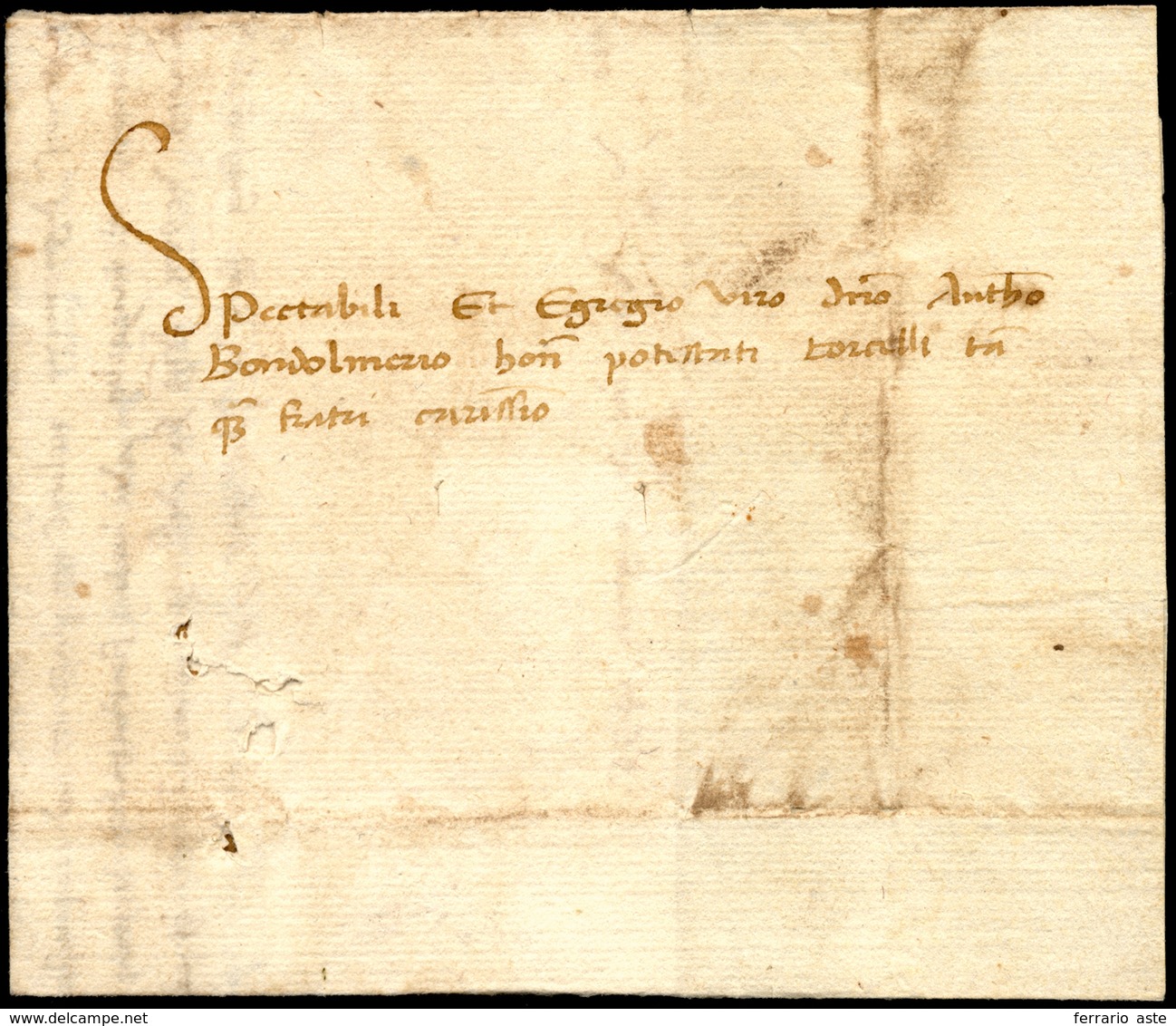 1436 - Lettera Completa Di Testo Da Asolo A Torcello. ... - 1. ...-1850 Vorphilatelie