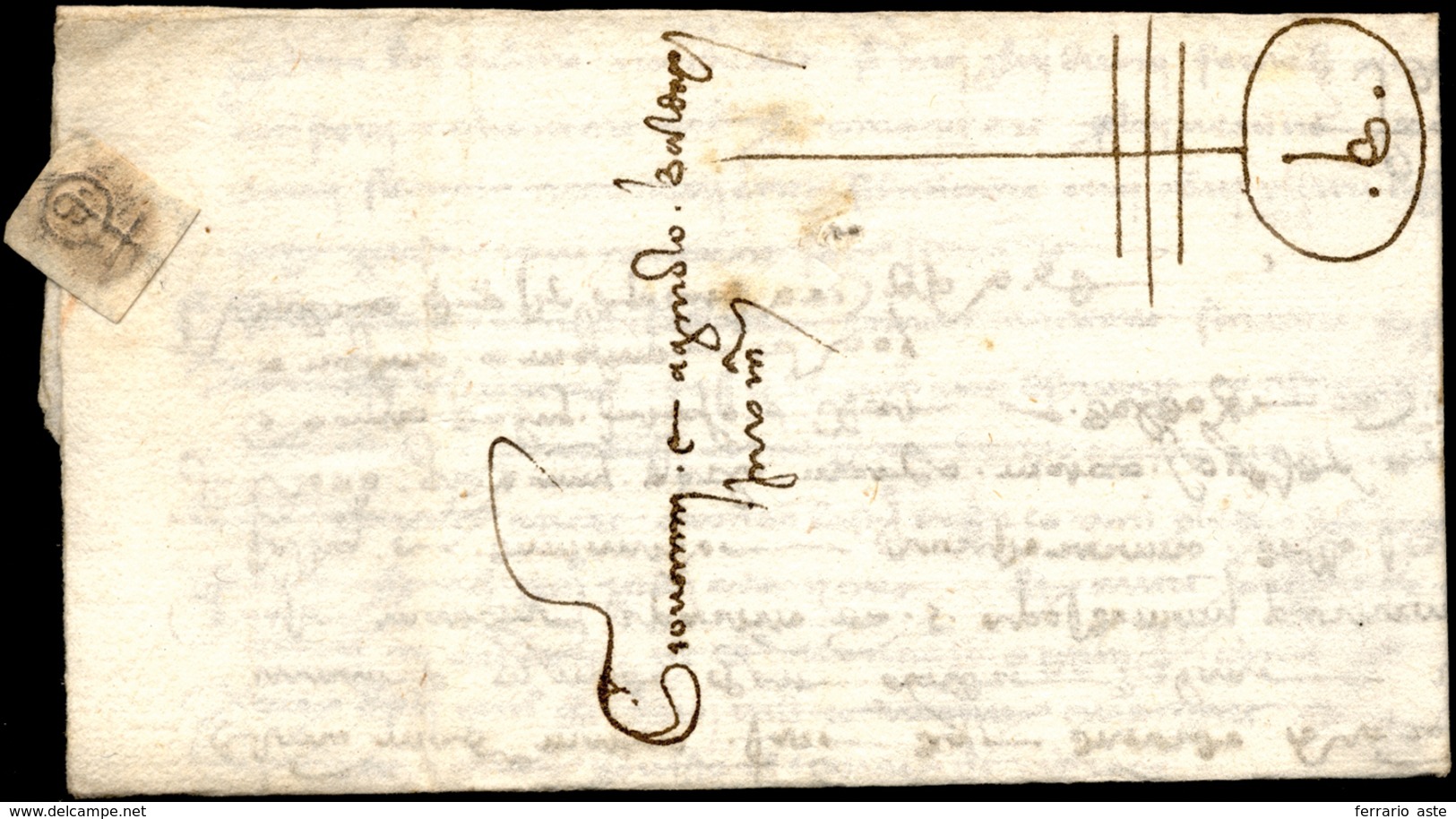 1459 - Lettera Completa Di Testo Da Firenze A Venezia, Con Gilda Mercantile Sul Fronte, Ripetuta Anc... - ...-1850 Préphilatélie