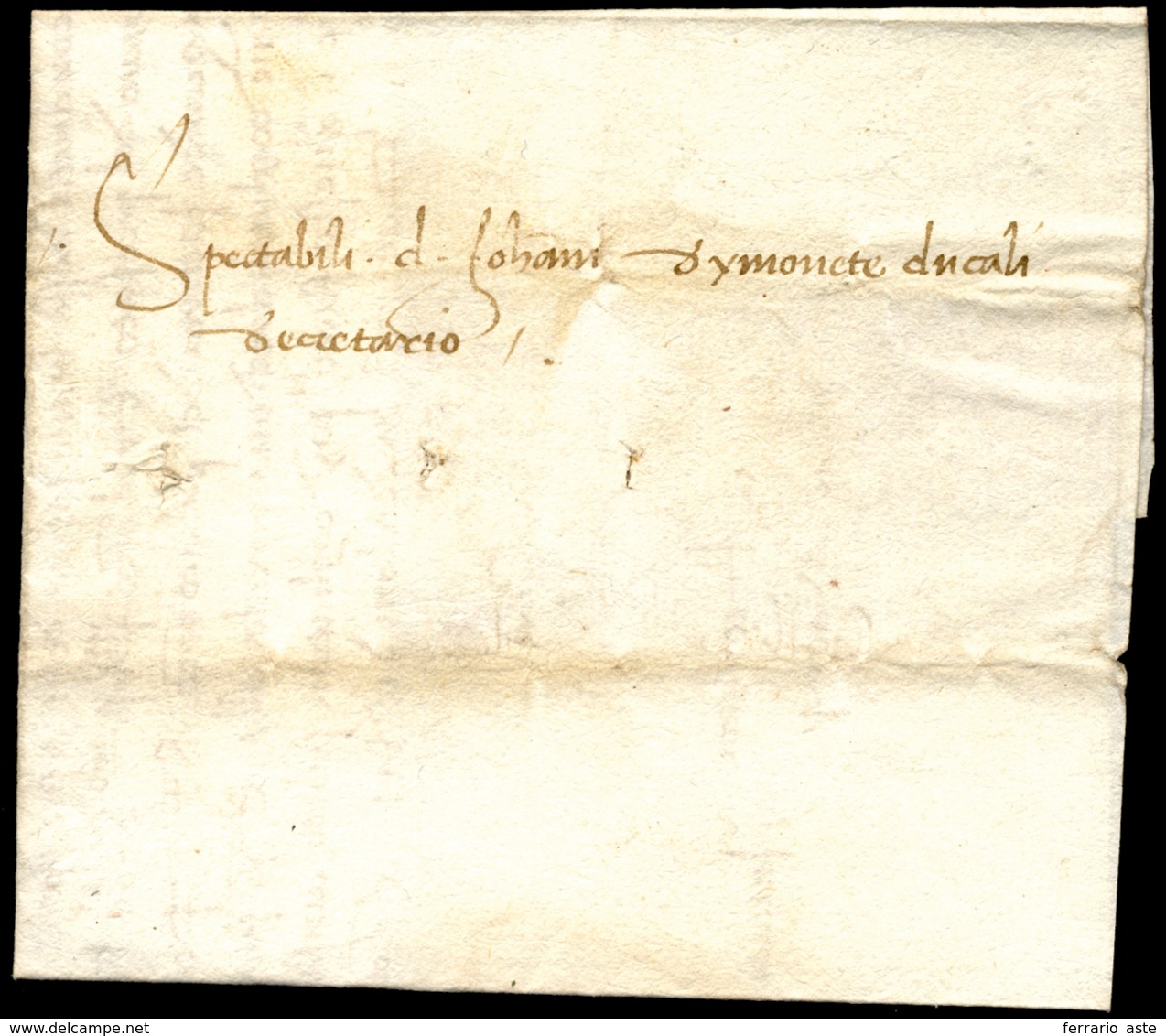 1464 - Lettera Completa Di Testo Da Milano 8/2/1464 Per Città. Allegato Regesto. ... - 1. ...-1850 Prefilatelia