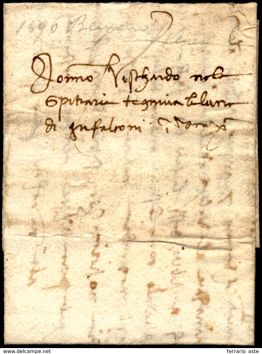 1496 - Lettera Completa Di Testo Da Bergamo 14/10/1496 A Venezia. ... - 1. ...-1850 Vorphilatelie